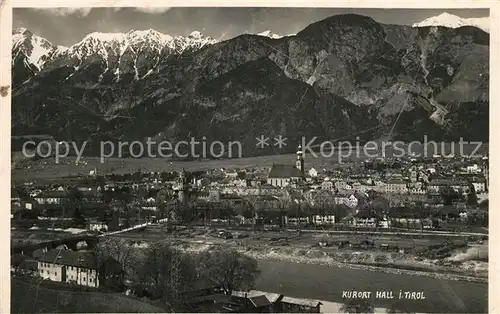 AK / Ansichtskarte Hall_Tirol Gesamtansicht mit Alpenpanorama Hall_Tirol