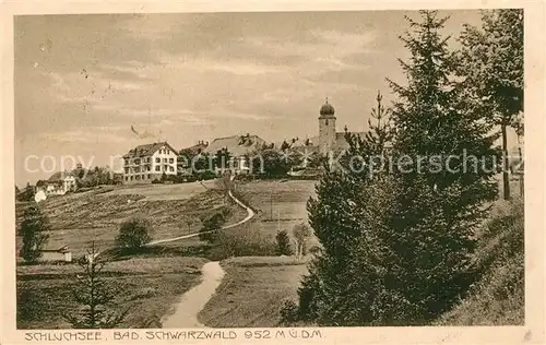 AK / Ansichtskarte Schluchsee Panorama Kirche Schluchsee