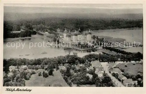 AK / Ansichtskarte Moritzburg_Sachsen Schloss Fliegeraufnahme Moritzburg Sachsen