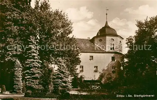 AK / Ansichtskarte Zittau Stadtgaertnerei Blumenuhr Zittau