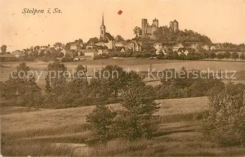 AK / Ansichtskarte Stolpen Panorama Schloss  Stolpen