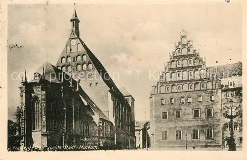 AK / Ansichtskarte Freiberg_Sachsen Dom Stadtmuseum Freiberg Sachsen