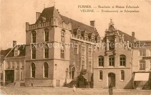 AK / Ansichtskarte Furnes Boucherie Maison Echevinale Furnes