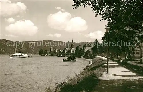 AK / Ansichtskarte Boppard_Rhein Uferpromenade Boppard Rhein