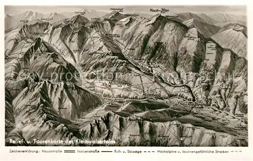 AK / Ansichtskarte Mittelberg_Kleinwalsertal Panoramakarte Mittelberg_Kleinwalsertal