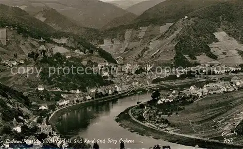 AK / Ansichtskarte Cochem_Mosel mit Sehl Burg Cochem und Kond Cochem Mosel