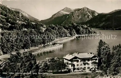 AK / Ansichtskarte Schliersee Hotel Schlierseer Hof mit Brecherspitzei Schliersee