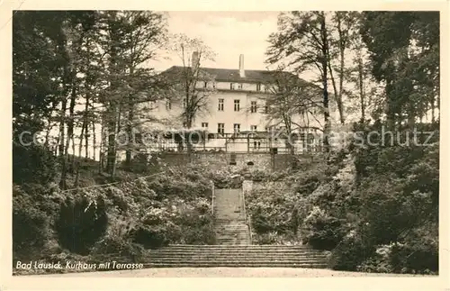 AK / Ansichtskarte Bad_Lausick Kurhaus mit Terrasse Bad_Lausick