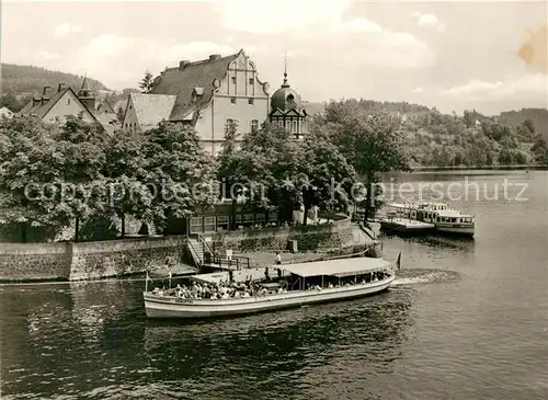 AK / Ansichtskarte Saalburg_Saale Dampferanlegstelle am Stausee Saalburg_Saale