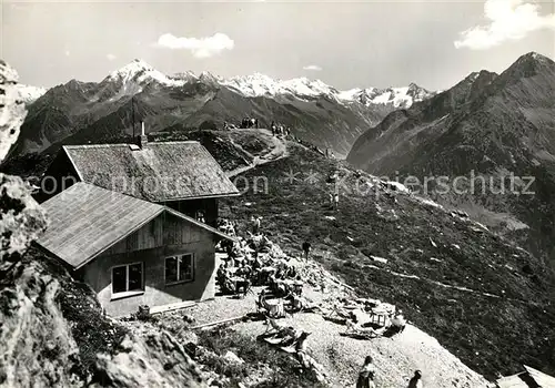 AK / Ansichtskarte Penkenjochhuette mit Ahornspitze Ahornkamm Stillup und Tristner Penkenjochhuette