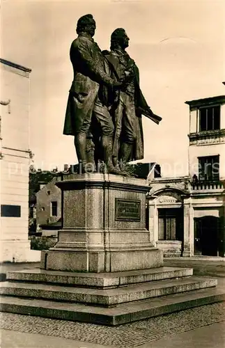 AK / Ansichtskarte Weimar_Lahn Goethe Schiller Denkmal Weimar_Lahn