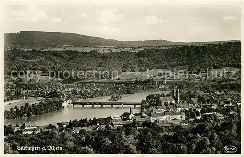 AK / Ansichtskarte Saeckingen_Rhein Fliegeraufnahme Saeckingen Rhein