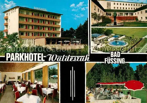 AK / Ansichtskarte Bad_Fuessing Parkhotel Waldesruh Freibad Bad_Fuessing