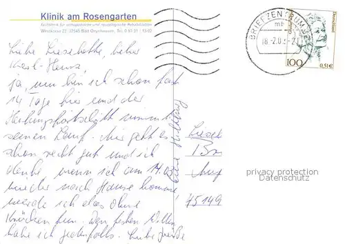 AK / Ansichtskarte Bad_Oeynhausen Klinik am Rosengarten Bad_Oeynhausen