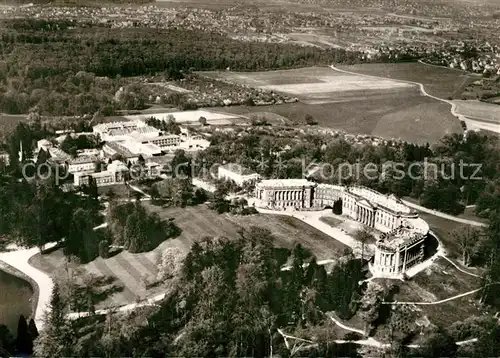 AK / Ansichtskarte Wilhelmshoehe_Kassel Schloss Gewaechshaus Schlosshotel Fliegeraufnahme Wilhelmshoehe Kassel