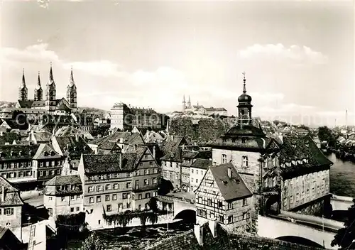 AK / Ansichtskarte Bamberg Altes Rathaus Dom Neue Residenz Michelsberg Bamberg