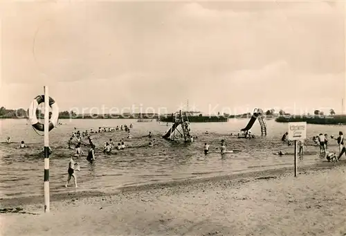 AK / Ansichtskarte Aken_Elbe Freibad Akazienteich Aken_Elbe