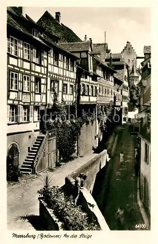 AK / Ansichtskarte Meersburg_Bodensee An der Steige Altstadt Fachwerkhaeuser Meersburg Bodensee