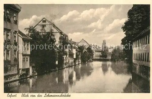 AK / Ansichtskarte Erfurt Blick von der Lehmannsbruecke Erfurt