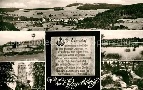 AK / Ansichtskarte Vogelsberg_Rhoen Berggasthof Hoherodskopf Vogelsberg Rhoen