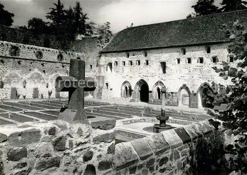 AK / Ansichtskarte Arnsburg_Hessen Kloster Kreuzhof Graeber Kriegstote Kirche Schlafbau Arnsburg Hessen