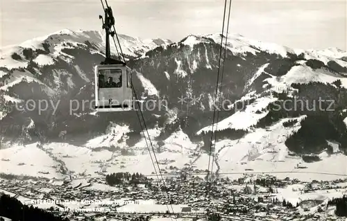 AK / Ansichtskarte Kitzbuehel_Tirol Kitzbueheler Hornseilbahn mit Hahnenkamm Kitzbuehel Tirol