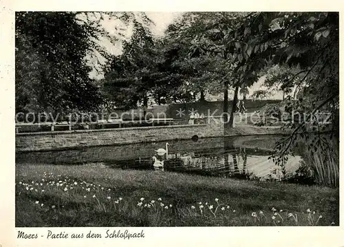 AK / Ansichtskarte Moers Partie aus dem Schlosspark Moers