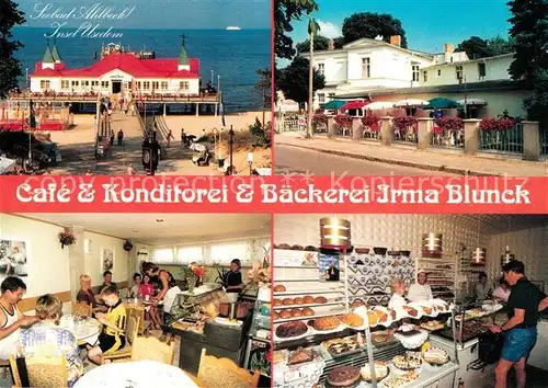 AK / Ansichtskarte Ahlbeck_Ostseebad Cafe Irma Blunck Seebruecke Ahlbeck_Ostseebad