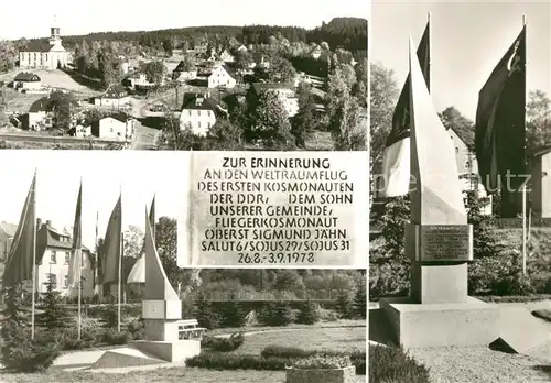 AK / Ansichtskarte Rautenkranz_Vogtland Geburtsort des 1. Kosmonauten der DDR Oberst Jaehn Rautenkranz_Vogtland