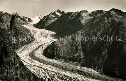 AK / Ansichtskarte Gletscher Fieschergletscher Finsteraar Rothorn Oberaarhorn Wasenhorn 