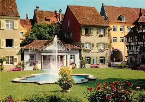 AK / Ansichtskarte Meersburg_Bodensee Brunnen am Neuen Schloss Meersburg Bodensee