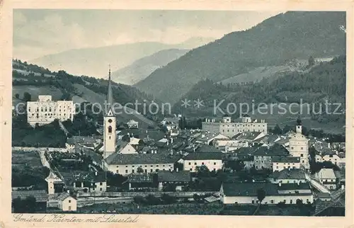 AK / Ansichtskarte Gmuend_Kaernten Ortsansicht mit Kirche Blick ins Liesertal Gmuend Kaernten