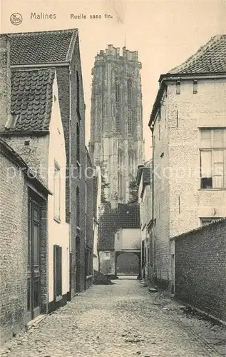 AK / Ansichtskarte Malines_Mechelen_Flandre Ruelle sans fin Malines_Mechelen_Flandre