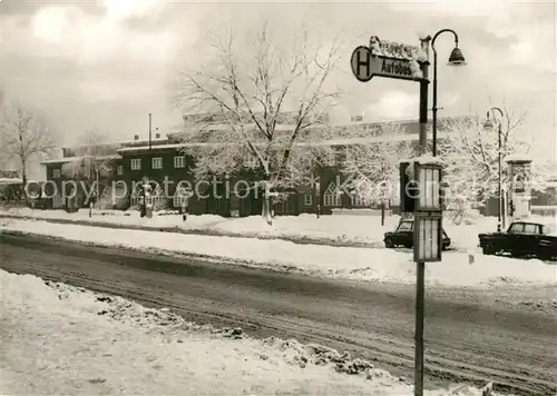 AK / Ansichtskarte Wannsee Bahnhof im Winter Wannsee