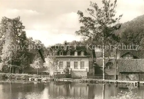 AK / Ansichtskarte Waltershausen_Gotha Gaststaette Bellevue am Wasser Waltershausen Gotha