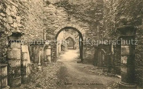 AK / Ansichtskarte Gand_Belgien Ruines de Saint Bavon Gand Belgien