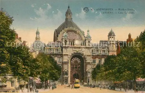 AK / Ansichtskarte Anvers_Antwerpen La Gare Centrale Hauptbahnhof Anvers Antwerpen