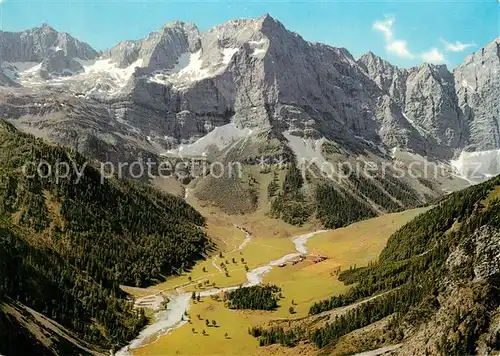 AK / Ansichtskarte Hinterriss_Tirol Fliegeraufnahme mit Gasthof Eng  Hinterriss Tirol