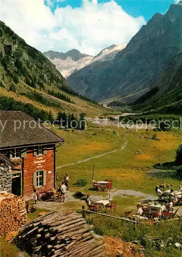 AK / Ansichtskarte Zillertal_Tirol Steinbockhaus in der Floite mit Floitengletscher Trippachsattel und Moerchnergruppe Zillertal_Tirol