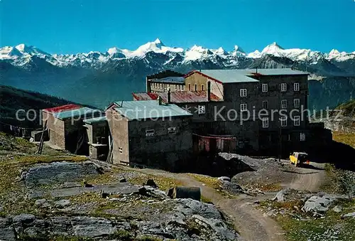 AK / Ansichtskarte Gemmipass_Wallis Hotel Wildstrubel mit Mischabel Weisshorn Matterhorn Dt Blanche Gemmipass Wallis