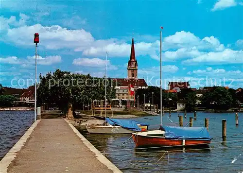 AK / Ansichtskarte Radolfzell_Bodensee Bootshafen Kirche Radolfzell Bodensee