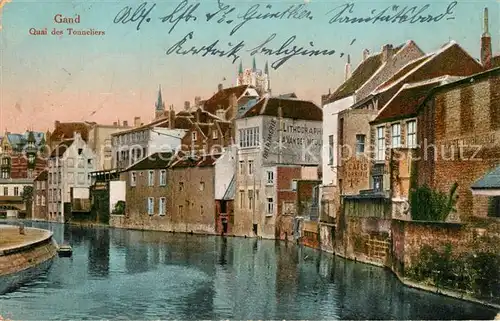 AK / Ansichtskarte Gand_Belgien Quai des Tonneliers Gand Belgien