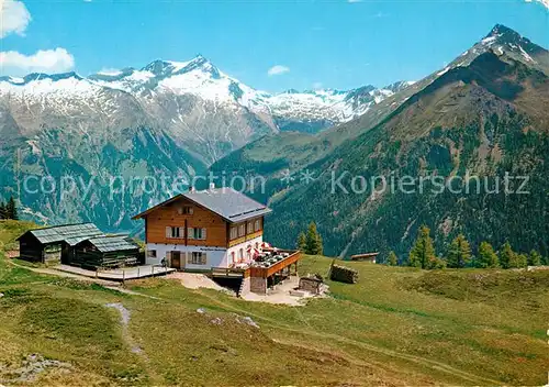 AK / Ansichtskarte Mallnitz_Kaernten Haeusler Alm mit Hohe Tauern Mallnitz Kaernten