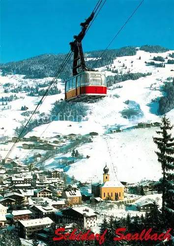 AK / Ansichtskarte Saalbach Hinterglemm mit Seilbahn Saalbach Hinterglemm