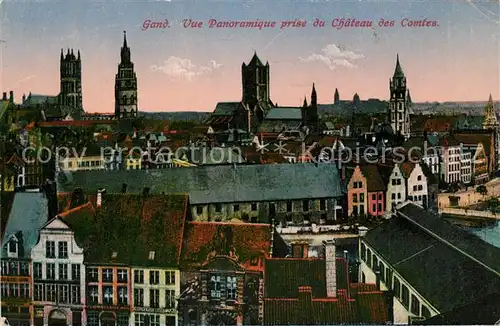 AK / Ansichtskarte Gand_Belgien Vue panoramique prise du Chateau des Comtes Eglises Cathedrale Gand Belgien