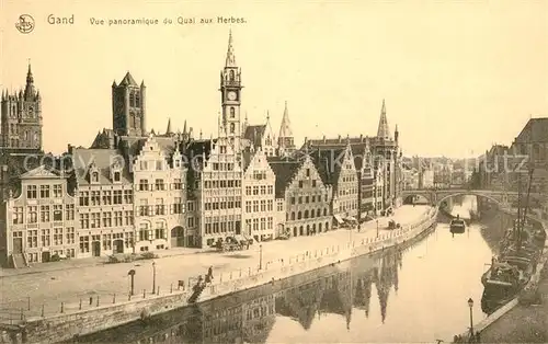 AK / Ansichtskarte Gand_Belgien Le Quai aux Herbes Gand Belgien