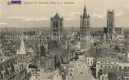 AK / Ansichtskarte Gand_Belgien Panorama St Niklaaskerk Belfort St Baafskerk Serie 3 No 6 Gand Belgien