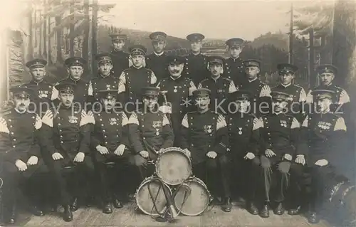 AK / Ansichtskarte Militaria_Deutschland_WK1 Gruppenfoto Musik Pforzheim 