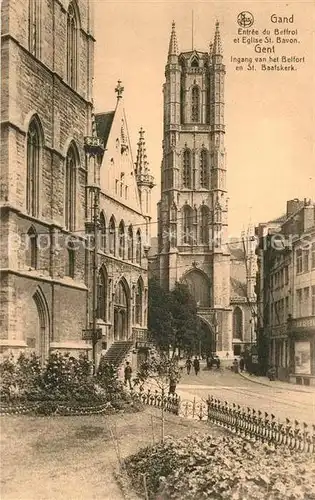 AK / Ansichtskarte Gand_Belgien Entree du Beffroi Eglise Saint Bavon Serie 3 No 23 Gand Belgien