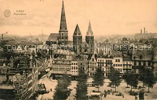 AK / Ansichtskarte Gand_Belgien Panorama de la ville Place Eglise Gand Belgien